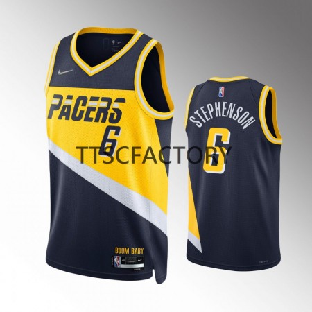 Dres Indiana Pacers Lance Stephenson 6 Nike 2022-23 City Edition Navy Swingman - Muške